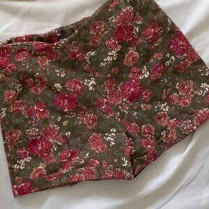 Small Brandy Melville Multi Color Pink Floral Print Stretchy High Waisted Shorts